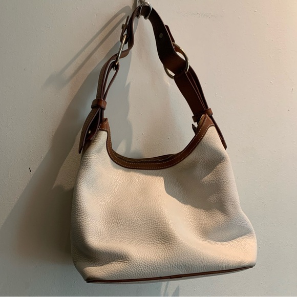 Dooney & Bourke Vintage White Leather Shoulder Bag Purse - Picture 4 of 9